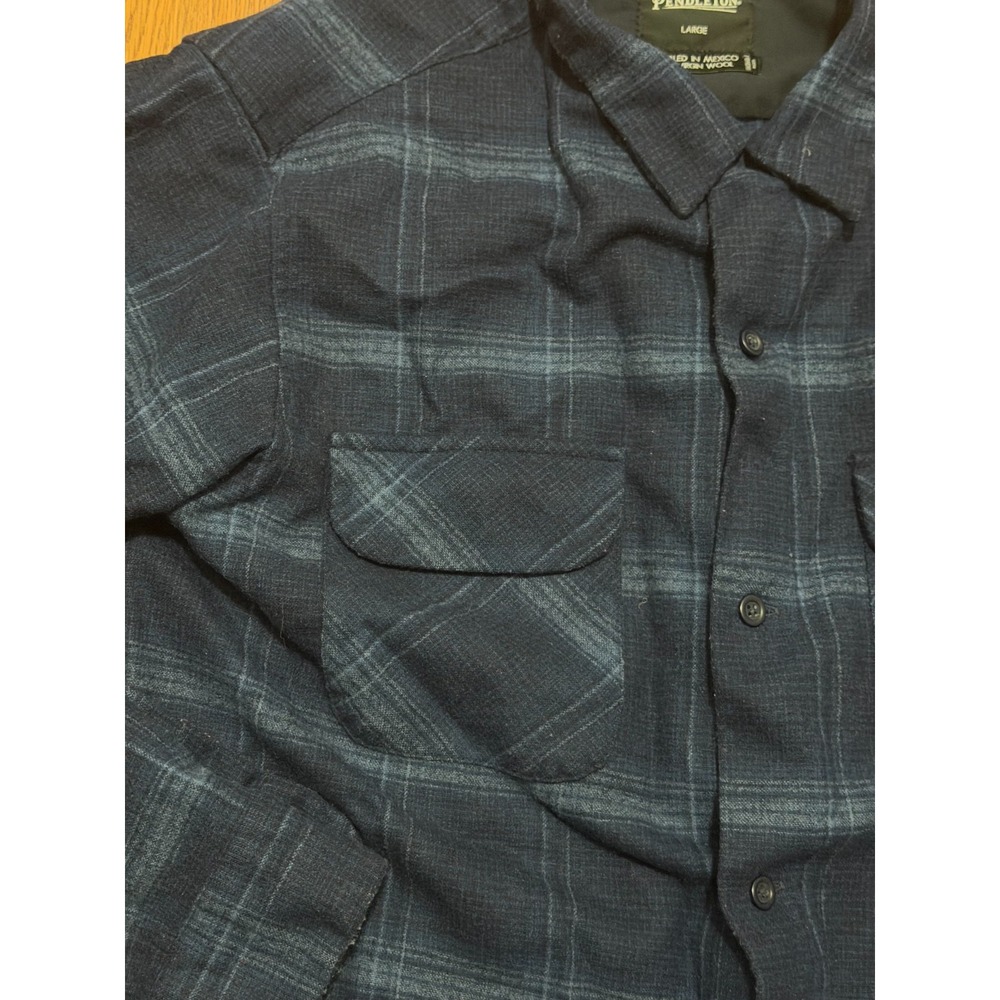 Hurley Pendleton Wool Shirt Jacket Mens Large Plaid Button Front Shacket - Picture 8 of 13